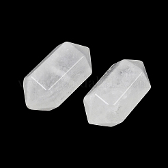 天然石クオーツクリスタルビーズ  水晶  多面カット  六角形の両端が尖った弾丸ビーズ  24~26x12~14x12~14mm  穴：1.5~1.6mm&nbsp;GG-CBA3EE1-01C