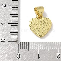 真鍮パヴェシェルハートチャーム  18KGP本金メッキ  13x11.5x2mm  穴：4.5x3.5mm&nbsp;KK-M300-18G