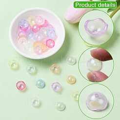 40Pcs 8 Colors Transparent Plastic Bead Caps&nbsp;KY-CJ0001-97