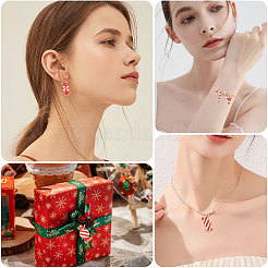 64Pcs 8 Styles Christmas Theme Alloy Enamel Pendants&nbsp;ENAM-CA0001-88