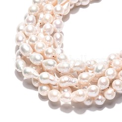 Baroque Natural Nucleated Pearl Keshi Pearl Beads Strands&nbsp;PEAR-S020-F12-01