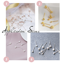 48Pcs 6 Size 304 Stainless Steel Ball Stud Earrings&nbsp;STAS-DC0007-41