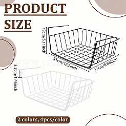 8Pcs 2 Colors Iron Bedside Hanging Storage Basket&nbsp;ODIS-WA0001-13