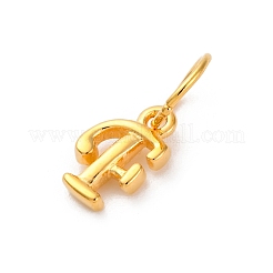 925 Sterling Silver Letter Charms with Jump Rings&nbsp;LS-STER-R008-01G-F
