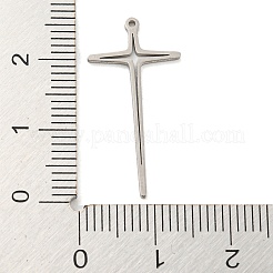 変色しない304ステンレススチールペンダント  星のチャーム  ステンレス鋼色  25.5x13x1mm  穴：0.9mm&nbsp;STAS-G318-11P