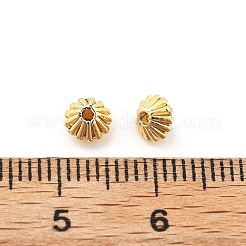 真鍮ビーズ  長持ちメッキ  ラックめっき  双円錐形  ゴールドカラー  5x3.5mm  穴：1mm&nbsp;KK-R216-07G