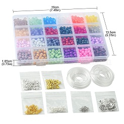 DIY Glass Beads & Alloy Pendant Bracelets Jewelry Making Kits&nbsp;DIY-FS0006-25