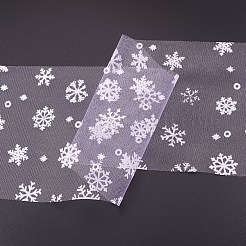 Snowflake Deco Mesh Ribbons&nbsp;OCOR-P010-G09