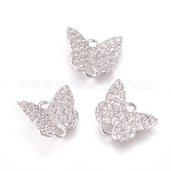 Brass Micro Pave Cubic Zirconia Links&nbsp;ZIRC-L070-80