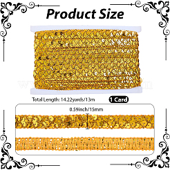Plastic & Polyester Paillette Beads&nbsp;OCOR-WH20016-04H