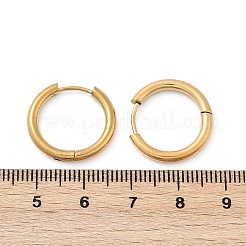 202 Stainless Steel Huggie Hoop Earrings&nbsp;LS-EJEW-F111A-18mm-G