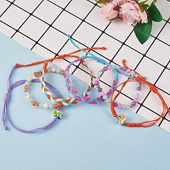 Waxed Polyester String Braided Cord Bracelets Set&nbsp;BJEW-SW00032-04