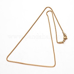 304 Stainless Steel Box Chain Necklaces&nbsp;NJEW-M124-10G