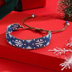 Christmas Glass Beads Braided Bead Bracelets&nbsp;TD0027