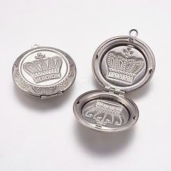 Tarnish Resistant 304 Stainless Steel Locket Pendants&nbsp;STAS-K171-20P
