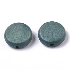 Painted Natural Wood Beads&nbsp;WOOD-R265-11B