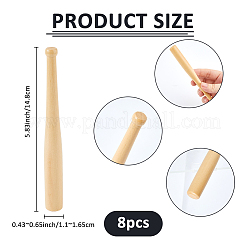8Pcs Wood Baseball Bat Display Decorations&nbsp;AJEW-FH0006-63
