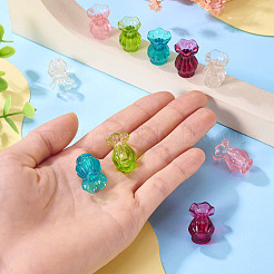 10個 5色樹脂製花瓶ミニチュア装飾品  マイクロランドスケープホームドールハウスアクセサリー  小道具の装飾のふりをする  ミックスカラー  19.5x13.5mm  2個/カラー&nbsp;DJEW-TA0001-19
