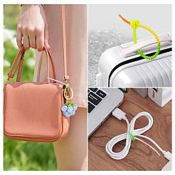 30Pcs 5 Colors Heart Silicone Cable Ties&nbsp;SIL-TA0003-05