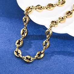 304 Stainless Steel Coffee Bean Chain Bracelets for Women&nbsp;BJEW-C094-11G