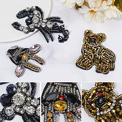 3Pcs 3 Styles Animal Rhinestone Ornament Accessories&nbsp;PATC-GF0001-44