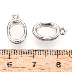 304 Stainless Steel Pendant Cabochon Settings&nbsp;STAS-N114-47P