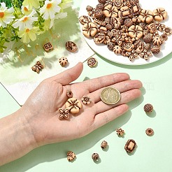 300 個 15 スタイル不透明なアクリル ビーズ  混合図形  ミックスカラー  8.5~19.9x7.3~17x3~9mm  穴：1.2~3.8mm  20個/スタイル&nbsp;SACR-YW0002-20