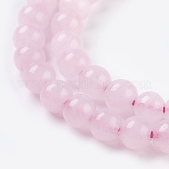 天然石ローズクォーツビーズ連売り  ラウンド  4mm  穴：0.8mm  約42~45個/連  8インチ&nbsp;G-C076-4mm-3