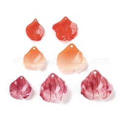 4-Petal Opaque Acrylic Bead Caps&nbsp;X-SACR-D007-08B