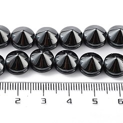 合成磁気無しヘマタイトビーズ連売り  コーン  9.5x7mm  穴：1.5mm  約42個/連  15.79インチ（40.1cm）&nbsp;G-H303-B01