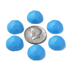 オペークアクリルカボション  多面カット  半円  ディープスカイブルー  23x22x11mm  約140個/500g&nbsp;MACR-S373-138-A08