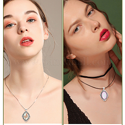 DIY Blank Dome Rhombus Pendant Making Kit&nbsp;DIY-NB0007-91