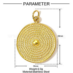 304 Stainless Steel Pendants&nbsp;STAS-OY001-33G
