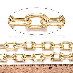 アルミアズキチェーン  溶接されていない  スプールで  ゴールドカラー  22x14x3.5mm  約16.40フィート（5m）/ロール&nbsp;CHA-Q001-10G