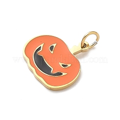 304 Stainless Steel Enamel Halloween Theme Charms&nbsp;STAS-Z164-03G-08