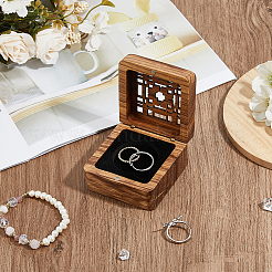 Hollow Wood Medal Storage Magnetic Boxes&nbsp;CON-WH0088-93C-01