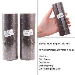 Heart Glitter Sequin Deco Mesh Ribbons&nbsp;OCOR-BC0007-26