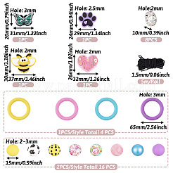 DIY Rings & Bees Silicone Pendant Decoration Making Kit&nbsp;DIY-TA0010-11