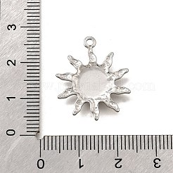 304ステンレスペンダント  太陽のチャーム  変色防止  ステンレス鋼色  23.5x19.5x1.5mm  穴：1.5mm&nbsp;STAS-C122-12P