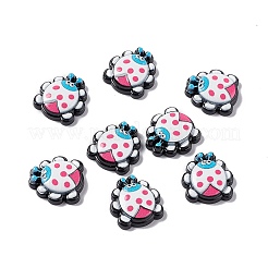 オペーク樹脂カボション  ミツバチ/ミツバチ  ホワイト  19.5x19x6mm&nbsp;LS-RESI-C027-01A
