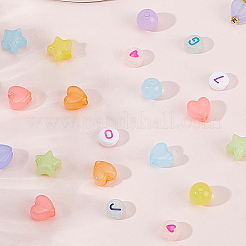 1040Pcs 7 Styles Imitation Jelly Acrylic Beads&nbsp;MACR-PA0001-38