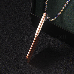 201 Stainless Steel Kitchen Knife Shape Pendant Necklaces for Men&nbsp;FS-WG2BC60-01