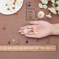 Wood Beads Dangle Earrings DIY Making Kit&nbsp;DIY-SC0017-64