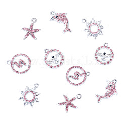 10Pcs 5 Styles Alloy Pendants&nbsp;FIND-TADJ0001-26B