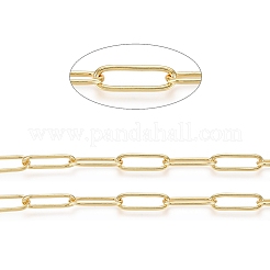 Soldered Brass Paperclip Chains&nbsp;CHC-D025-03G-01