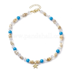 Natural Sea Shell Beaded Necklaces&nbsp;NJEW-JN04796-02