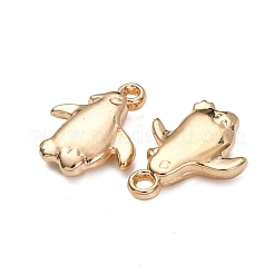 CCBプラスチックペンダント  ペンギン  ライトゴールド  20.5x15.5x4.5mm  穴：2mm&nbsp;CCB-I006-03KCG
