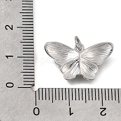 真鍮チャーム  蝶のチャーム  プラチナ  12x21x3mm  穴：3.5mm&nbsp;KK-N290-24P