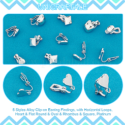 20Pcs 5 Styles Alloy Clip-on Earring Findings&nbsp;FIND-UN0002-38P
