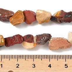 生の粗い天然ムーカイト ビーズ 連売り  ナゲット  7~12x4~10x3~8mm  穴：1mm  約46~52個/連  15.35~15.94''（39~40.5センチメートル）&nbsp;G-M453-C11
